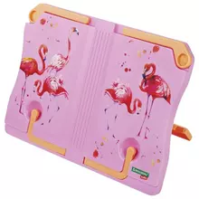 Подставка для книг и учебников Brauberg Kids "Flamingo" регулируемый угол наклона прочный ABS-пластик