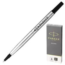 Стержень для ручки-роллера Parker "Quink RB", металлический 116 мм. линия письма 0,5 мм. Черный