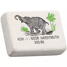 Ластик Koh-I-Noor "Elephant" 300/80, прямоугольный, натуральный каучук, 26*18,5*8 мм. цветной