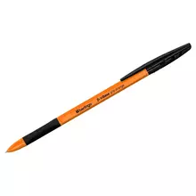 Ручка шариковая Berlingo "Tribase grip orange" черная 07 мм. грип