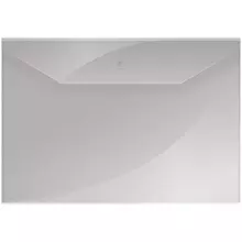 Папка-конверт на кнопке OfficeSpace А4 120 мкм. пластик прозрачная