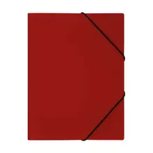 Папка на резинке Стамм. А4 500 мкм. пластик красная