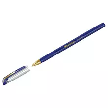 Ручка шариковая Berlingo "xGold" синяя 07 мм. игольчатый стержень грип