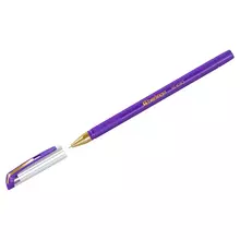 Ручка шариковая Berlingo "xGold" фиолетовая 07 мм. игольчатый стержень грип
