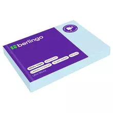 Самоклеящийся блок Berlingo "Ultra Sticky", 100*75 мм. 100 л. пастель, голубой