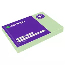 Самоклеящийся блок Berlingo "Ultra Sticky", 100*75 мм. 100 л. пастель, зеленый