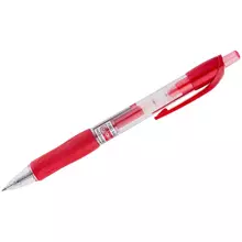 Ручка гелевая автоматическая Crown "CEO Jell" красная 07 мм. грип