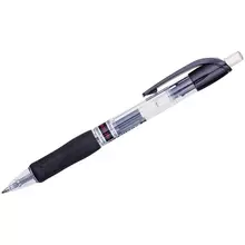 Ручка гелевая автоматическая Crown "CEO Jell" черная 07 мм. грип