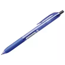 Ручка гелевая автоматическая Crown "Quick Dry" синяя, 0,5 мм. грип, с быстросохнущими чернилами