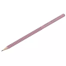 Карандаш ч/г Faber-Castell "Grip 2001" B трехгранный дымчато-розовый корпус