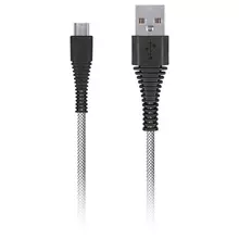 Кабель Smartbuy Сarbon USB2.0 (A) - microUSB (B) экстрапрочный 2A output 1 м. белый