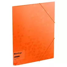 Папка на резинке Berlingo "Neon" А4, 600 мкм. оранжевый неон