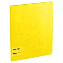 Папка c зажимом Berlingo "Neon" 17 мм. 1000 мкм. желтый неон D-кольца с внутр. карманом