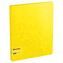 Папка на 4 кольцах Berlingo "Neon" 24 мм. 1000 мкм. желтый неон D-кольца с внутр. карманом