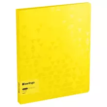 Папка с 40 вкладышами Berlingo "Neon" 24 мм. 1000 мкм. желтый неон с внутр. карманом