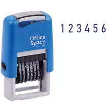 Нумератор мини автомат OfficeSpace, 3 мм. 6 разрядов, пластик