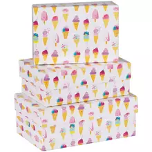 Набор прямоугольных коробок 3в1 Meshu "Ice creams" (19*12*75-15*10*5 см.)