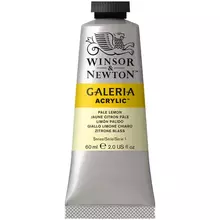 Краска акриловая художественная Winsor&Newton "Galeria", 60 мл. туба, бледный лимон