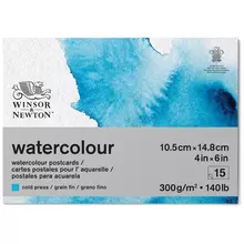 Альбом-склейка для акварели 15 л. А6 Winsor&Newton "Watercolour Paper" холодный пресс 300г./м2