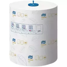 Полотенца бумажные в рулонах Tork "Premium.Soft"(H1) 2-слойные 100 м/рул. мягкие тиснение белые