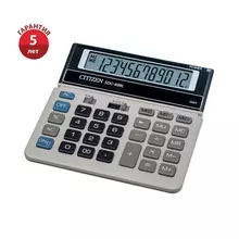 Калькулятор настольный Citizen SDC-868L 12 разрядов двойное питание 152*154*29 мм. белый/черный