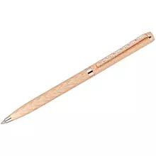 Ручка шариковая Delucci "Aurora" синяя 10 мм. цвет корпуса - золото поворот. подарочная упаковка