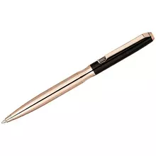 Ручка шариковая Delucci "Evento" синяя 10 мм. цвет корпуса - черный/золото поворот. подарочная упаковка