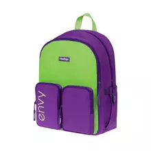 Рюкзак Berlingo "Envy" 2 отделения, 4 кармана, уплотненная спинка, 39*28*17 см. зеленый
