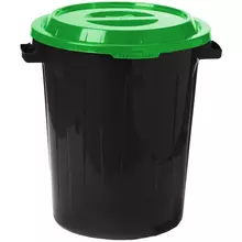 Бак для мусора уличный Idea с крышкой 90 л. ярко-зеленый