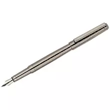 Ручка перьевая Delucci "Mistico" черная, 0,8 мм. корпус оружейный металл, подарочная упаковка