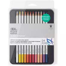 Набор акварельных карандашей Winsor&Newton 24 цв. метал. коробка