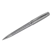 Ручка шариковая Delucci "Vetro" синяя 10 мм. корпус матовое серебро поворотн. подарочная упаковка
