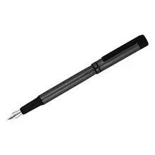 Ручка перьевая Delucci "Antica" черная, 0,8 мм. корпус графит/черный, подарочный футляр