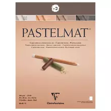 Альбом для пастели, 12 л. 300*400 мм. на склейке Clairefontaine "Pastelmat", 360г./м2, бархат, цв. блок