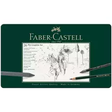 Набор карандашей ч/г Faber-Castell "Pitt Graphite" 26 предметов металлическая коробка