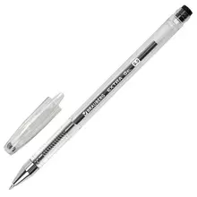 Ручка гелевая Brauberg "Extra", черная, корпус прозрачный, узел 0,5 мм. линия 0,35 мм.