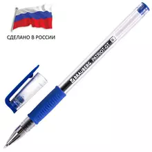 Ручка гелевая Россия "PATRIOT-GT" синяя корпус прозрачный узел 07 мм. линия письма 04 мм. Brauberg