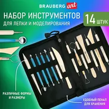 Набор инструментов для лепки и моделирования 14 шт. в пенале Brauberg Art Classic
