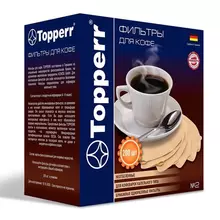 Фильтр TOPPERR №2 для кофеварок бумажный неотбеленный 200 шт.