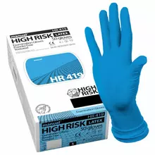 Перчатки латексные смотровые MANUAL HIGH RISK HR419 Австрия 25 пар (50 шт.) размер S