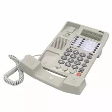 Телефон RITMIX RT-495 white, АОН, спикерфон, память 60 номеров, тональный/импульсный режим, белый
