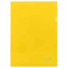 Папка-уголок Стамм. А4 180 мкм. пластик прозрачная желтая
