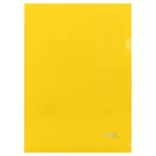 Папка-уголок Стамм. А4, 180 мкм. пластик, непрозрачная, желтая