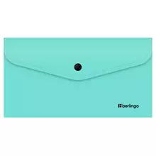 Папка-конверт на кнопке Berlingo "Instinct" С6, 200 мкм, мятный