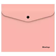 Папка-конверт на кнопке Berlingo "Instinct" А5+ 200 мкм. фламинго