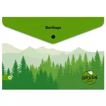 Папка-конверт на кнопке Berlingo "Green Series" А4 180 мкм. с рисунком