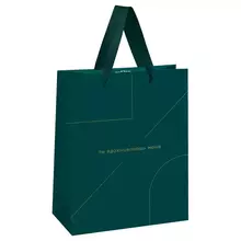 Пакет подарочный 33*42*12 см. Meshu "Monocolor. Emerald" отд. фольгой матовая ламинация