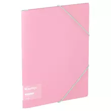 Папка на резинке Berlingo "Haze" А4 пластик 600 мкм. розовая софт-тач