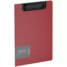Папка-планшет с зажимом Berlingo "Steel&Style" А5+, 1800 мкм. пластик (полифом) красная