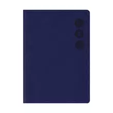 Телефонная книга А7, 64 л. кожзам, OfficeSpace "Nebraska" темно-синий, с вырубкой
